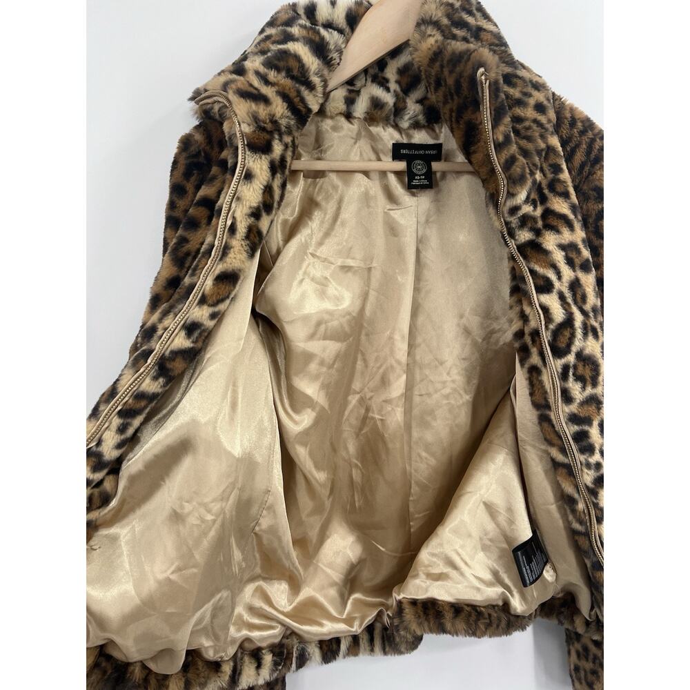 Urban Outfitters Plush Faux Fur Leopard Bomber Jacket XS - Picture 3 of 5